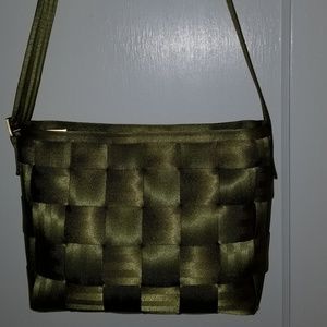 Rare! Army Green Harveys Seatbelt Messenger Bag